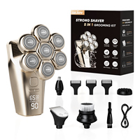 Sejoy 5 In 1 Electric Head Shaver for Bald Men 7D Cordless Razor with Hair Trimmer Multifunctional Elctric Shaver