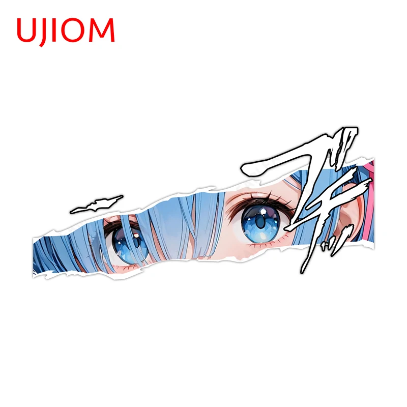 UJIOM Rem Eye Long Strip Wall Sticker Delicate Enchanting Sunscreen Vinyl Decal Suitable For High Quality Adhesive Wallpaper