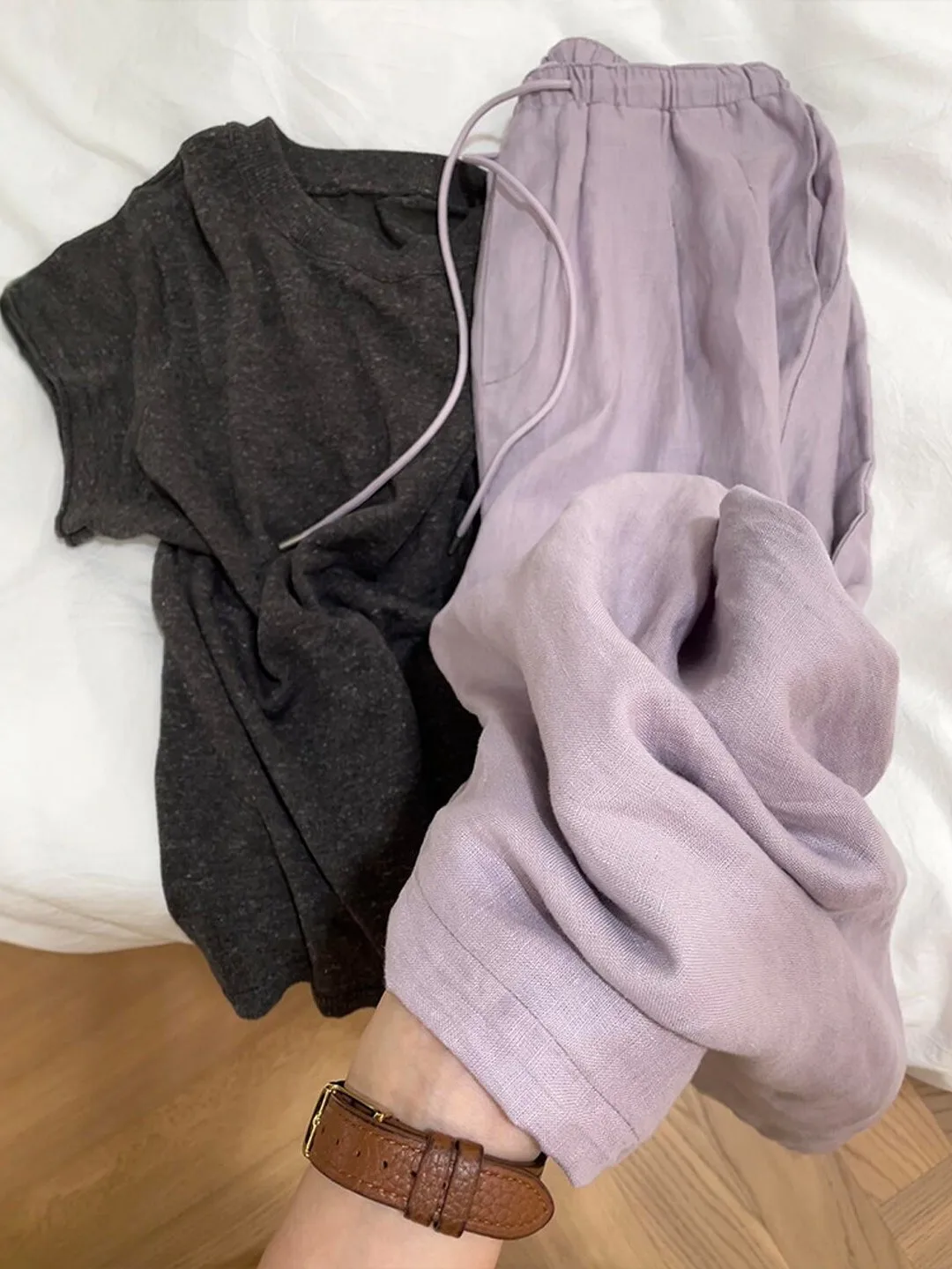 

Летние женские брюки с высокой талией и широкими штанинами, свободные, прямого кроя, длинные, больших размеров, модные, из хлопка, в винтажном стиле