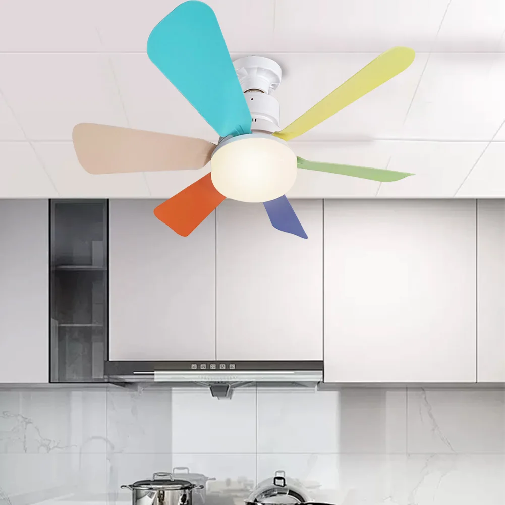 مروحة سقف مع ضوء ومروحة سقف حديثة عن بعد مع أضواء تحكم عن بعد للمطبخ وغرفة النوم والطابق السفلي وغرفة المعيشة