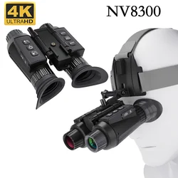 Binoculares NV8300 superligeros HD 36MP 3D, telescopio con Zoom Digital 8X, 300M, 7 niveles, cámara infrarroja de visión nocturna para caza