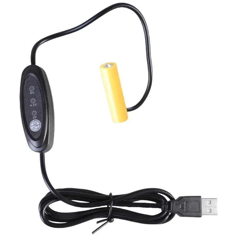 USB إلى 3 فولت 4.5 فولت 6 فولت 5 واط ضبط الجهد LR6/AA الدمية كابل البطارية للكاميرات ساعة راديو مصباح ليد لوحة المفاتيح البيانو