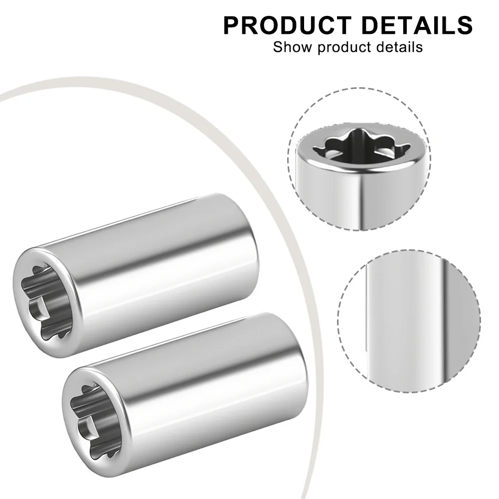 2pcs 1/4 Sleeve Screwdrivers Ratchet Socket Adapter Conversion Head Repair Hand Tool Parts Accessories