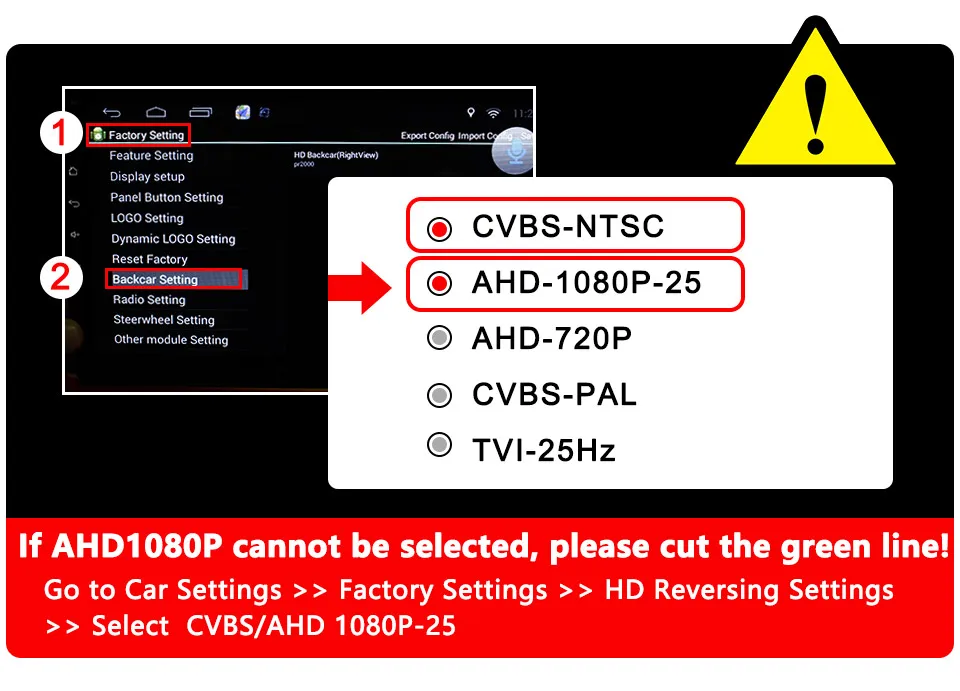 AHD 1080P CVBS Auto-Rückfahrkamera für Golf, Passat, Seat Ibiza MK3/MK4/MK5, Toledo, Altea XL, Leon mit dynamischer/sterchter Linienanzeige – Detail 4