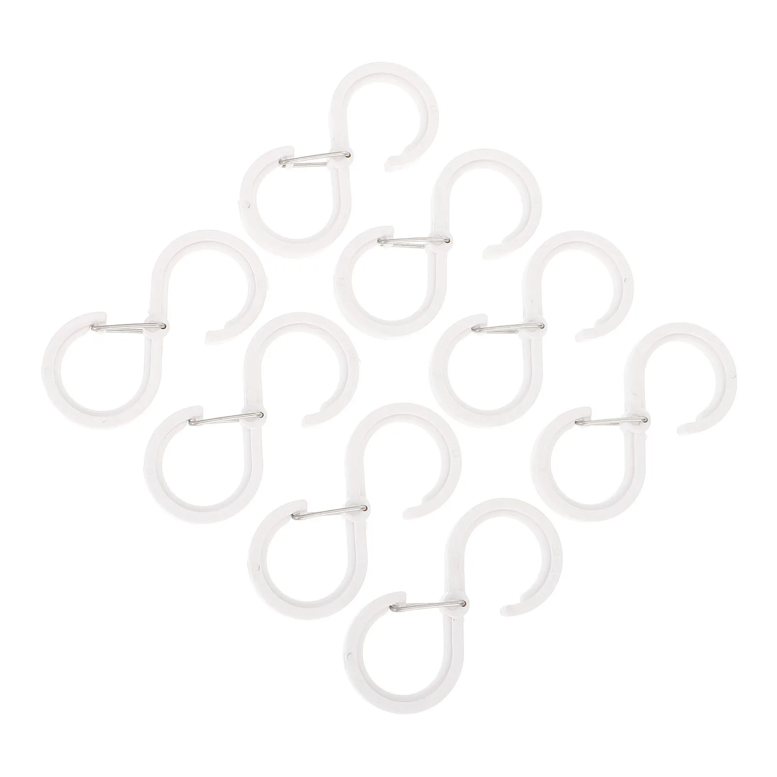 8 قطعة خطافات S قوية لا توجد أدوات مطلوبة شماعات خزانة خالية من الثقب لتنظيم أدوات المائدة ملعقة المئزر والمزيد من السنانير البلاستيكية