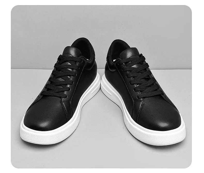 Neue Herren-Sneaker mit Erhöhungseffekt, 6-10 cm hohe Absätze, Leder-Sportschuhe für Herren – Detail 33
