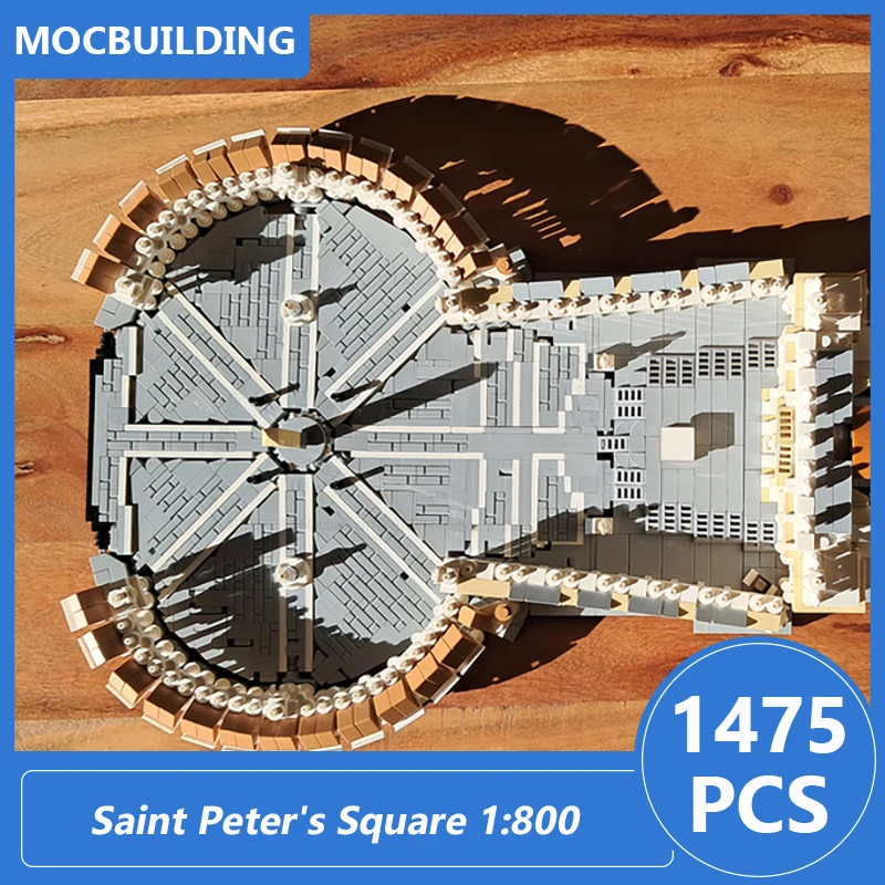 

Модель площади Святого Петра в масштабе 1:800, конструктор из строительных блоков, набор для сборки, коллекционная архитектурная модель, игрушка-подарок, 1475 деталей