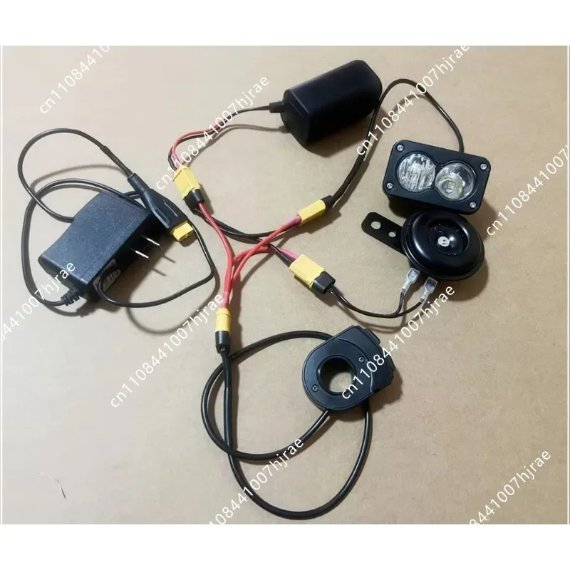 Battery‑Powered Baja Light LED Headlight & Horn Combo Kit Plug‑and‑Play For E‑Bike Bicycle Motorcycle Mountain Bike
