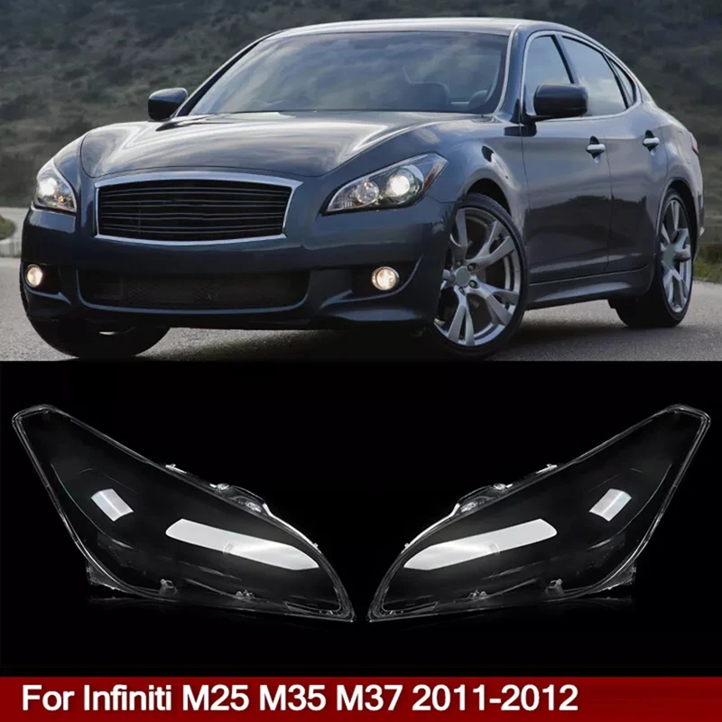 For Infiniti M25 M35 M37 M56 2011-2013 Headlamp Lens Shell Clear Headlight Cover