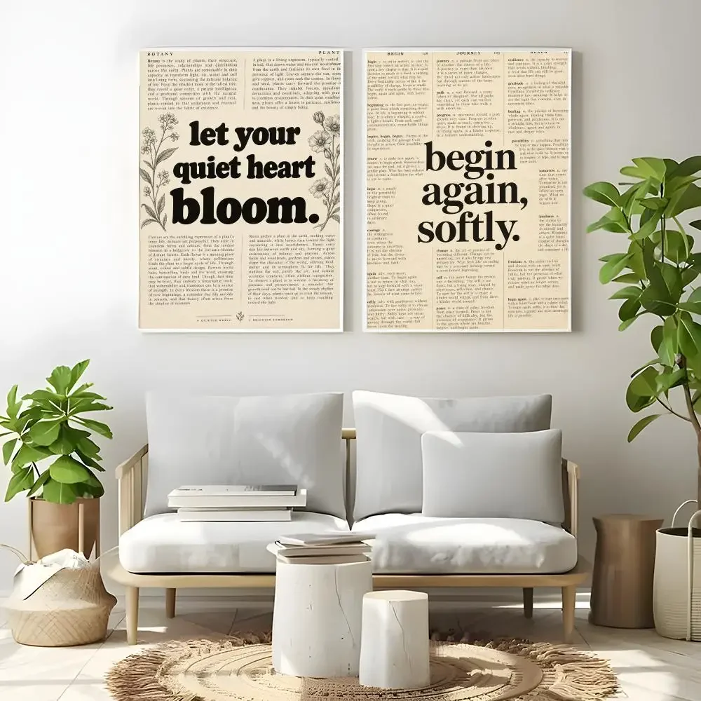 Vintage Poster Vintage Dictionary Quote PosterSelf-adhesive Art Poster Decoracion Painting Wall Art White Kraft Paper Home Decor