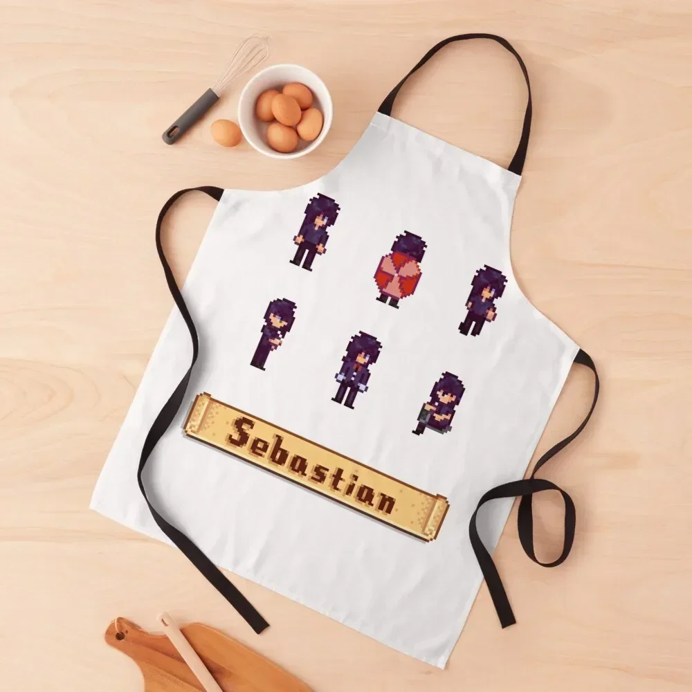 

Stardew Valley Sprites - Sebastian Apron Kitchen Supplies Kitchen New 2022 Year Customizable Woman Dress Apron