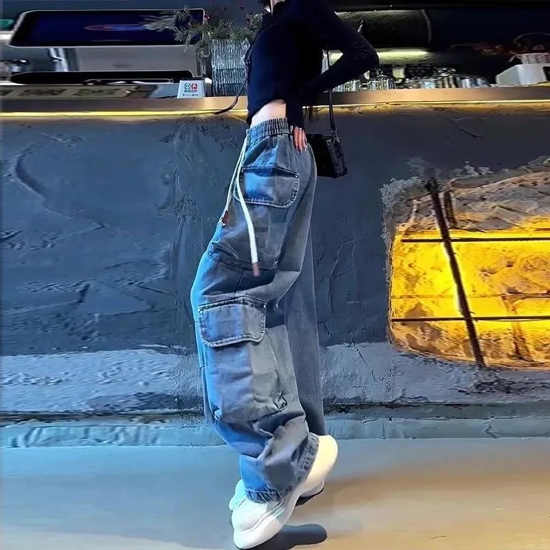 

Широкие брюки, полые женские летние свободные брюки для клубного городского музыкального фестиваля, легкие струящиеся сращенные брюки с поясом