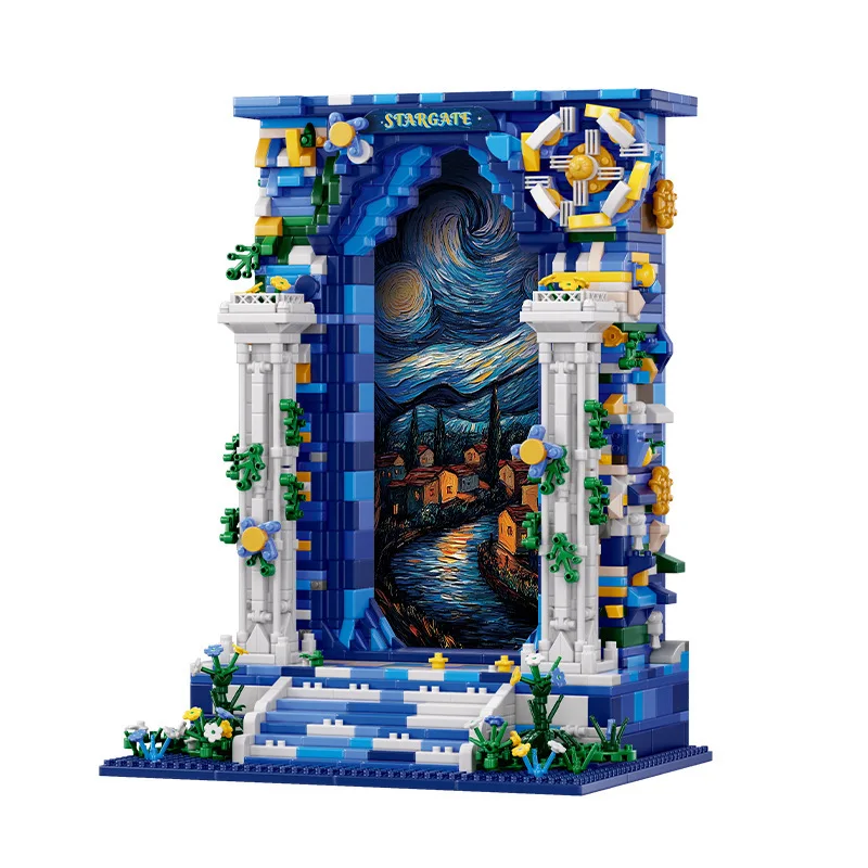 Idea Starry Night Mini Block Stargate 3D Phote Frame Construction Model Kits Arts Building Bricks Educational Toys For Gifts