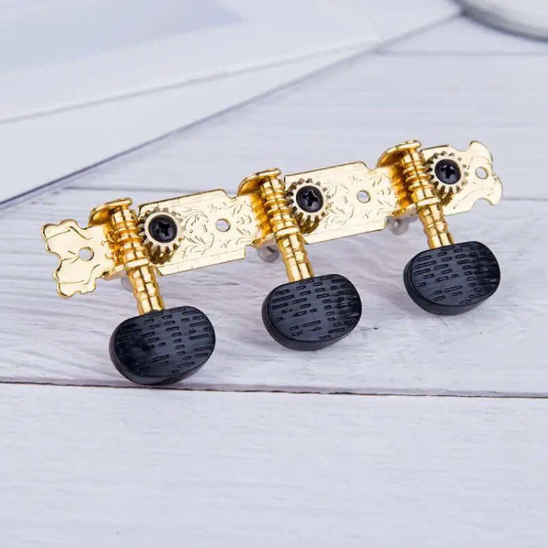 Classical Guitar Tuning Pegs 1 Pair 3L 3R Gold Plated Rust Proof Machine Heads for Custom Guitar Building
