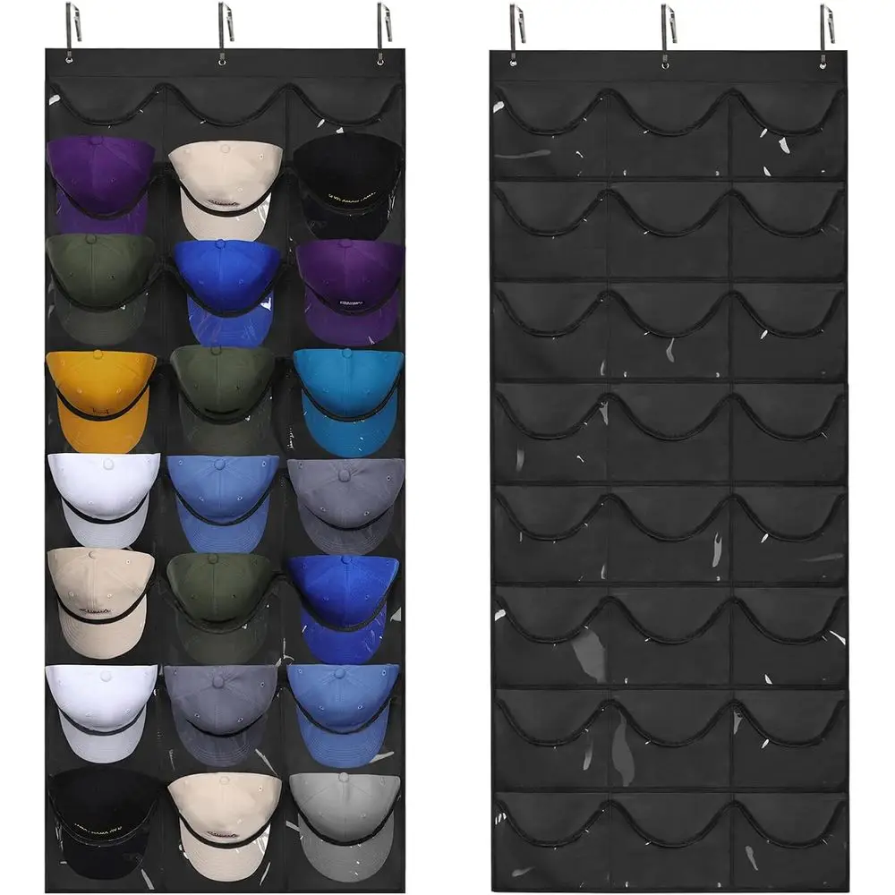 

3-Hook Wall-Mounted Hat Rack, 24-Inch Deep, Space-Saving Organizer
