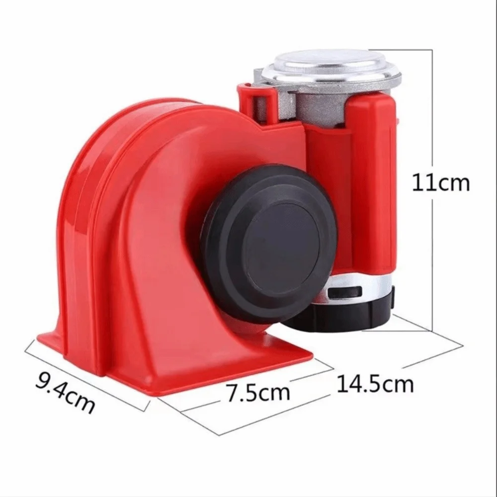 Powerful Sound Snail Design Car Horn Waterproof High Decibel Motorcycle Horn Durable Universal Fit Air Pump Horn 12V/24V