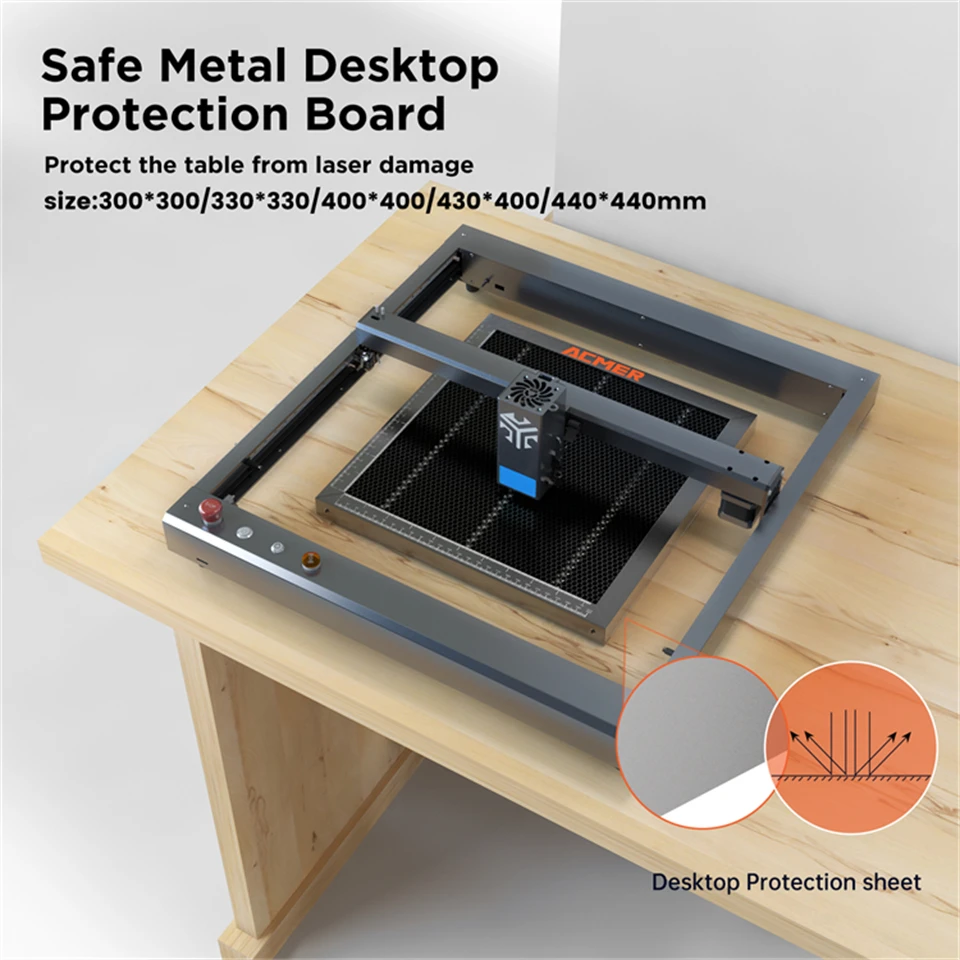 ACMER Laser Cutting Honeycomb Working Table 300x300/400x400/440x440/500x500x22mm Honeycomb Board for Laser Cutting Machine