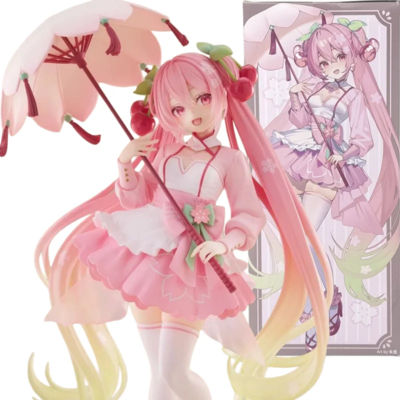 taito-amp-hatsune-miku-sakura-cherry-colored-dress-anime-figure-miku-model-kt-statue-collectible-decorative-ornament-toys