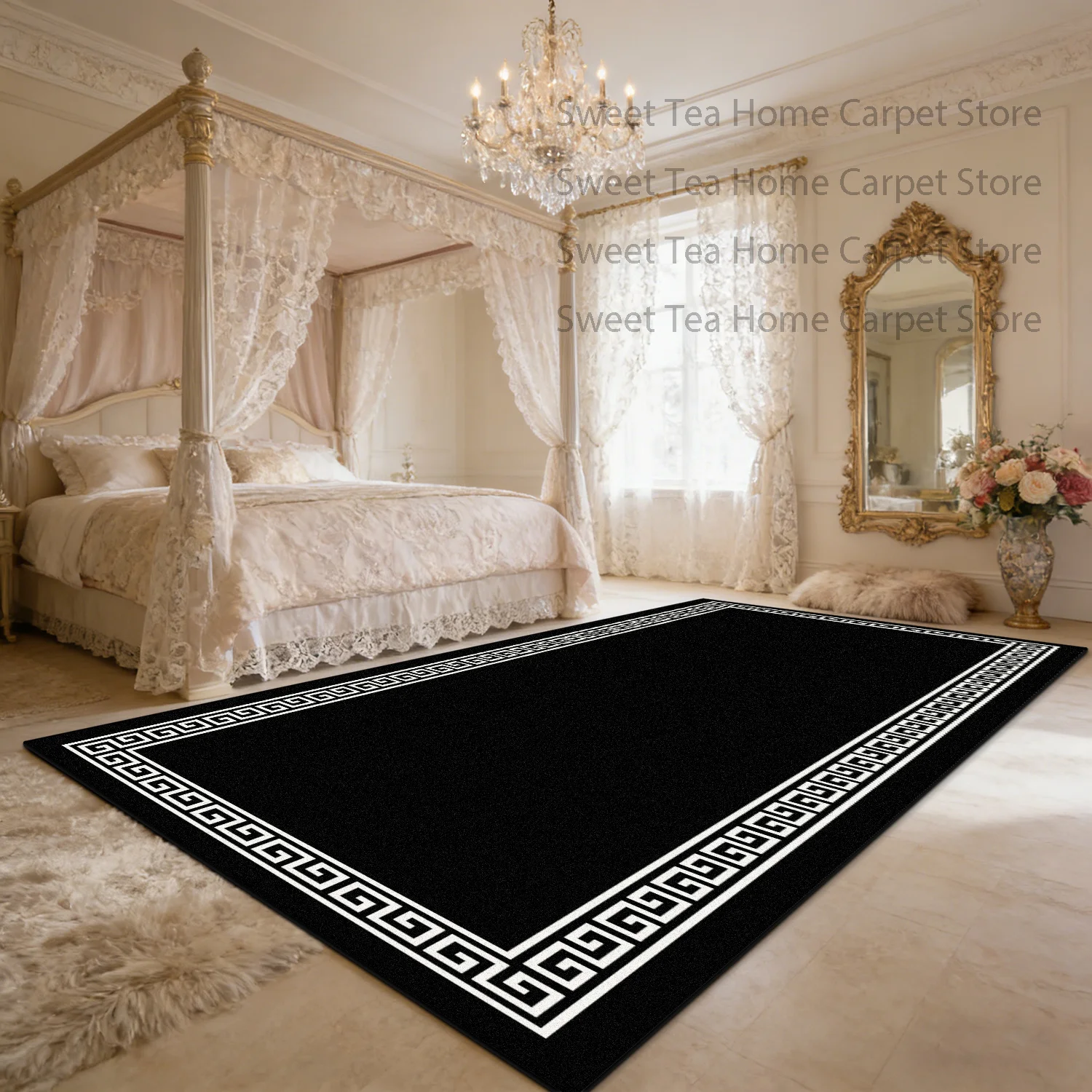 Chinese Classical Bedroom bedside Mat Decoration Home Antiskid Machine Washable Dining Room Kitchen Rug Parlor sofa soft Carpe