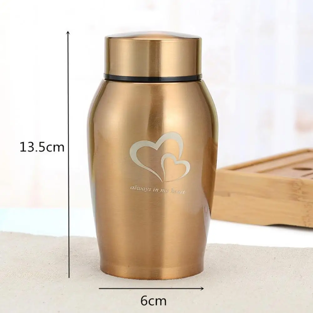 Pet Urn Stainless Steel Stainless Steel Pet Urn for Dogs Cats Personalized Keepsake with Secure Closure for Remembering