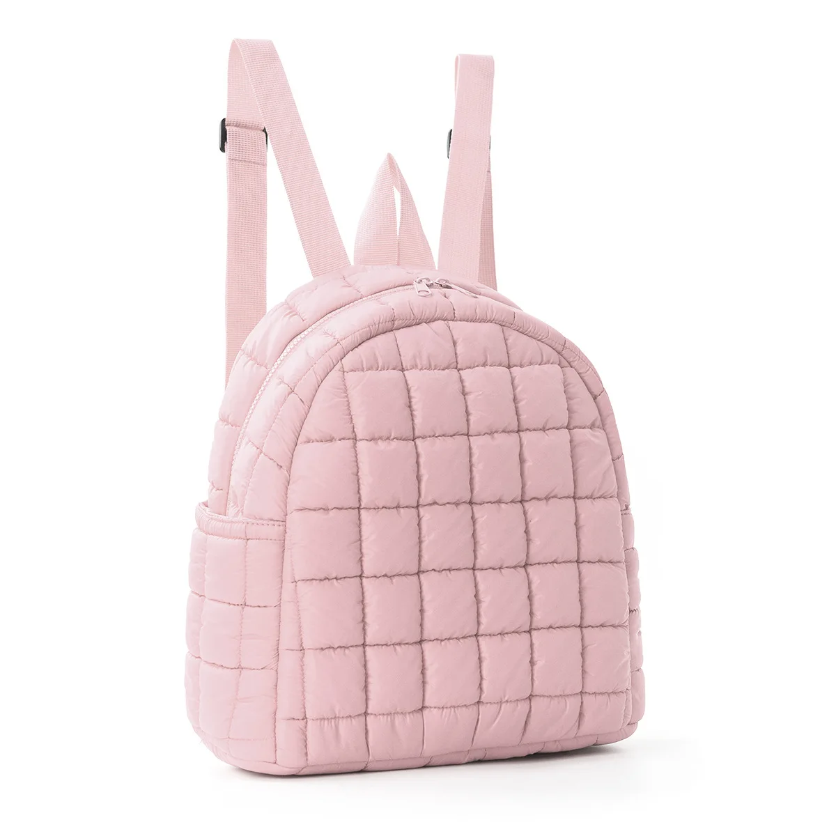 Polyester lightweight women's backpack, checkered waterproof travel backpack, commuting multi-functional backpack
