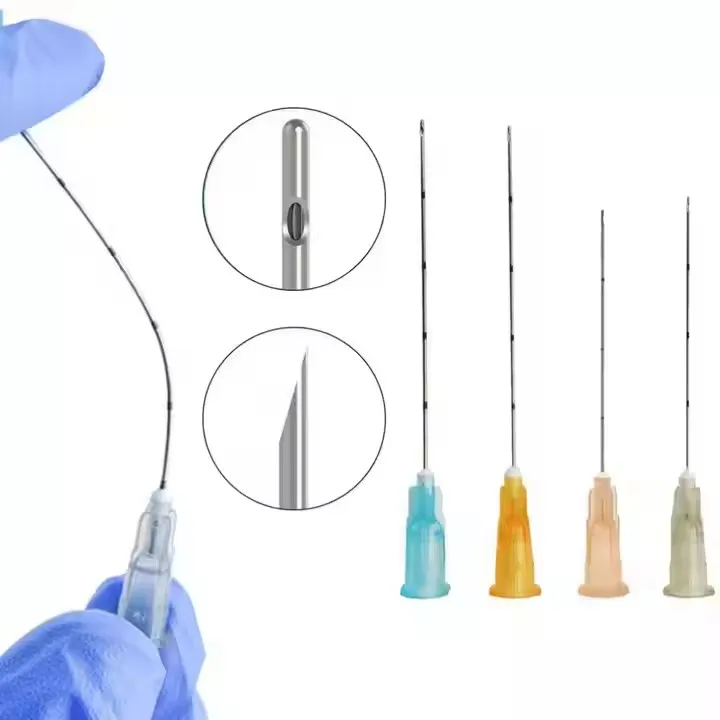 50PCS Sterile Blunt Tip Cannula 18G 21G 23G 25G Medical Needle For Hyaluronic Acid Filler Injection Beauty Care Accessory