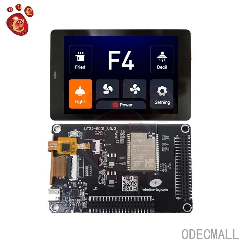 ESP32 Development Board - WT32-SC01 With 3.5In 320X480 Capacitive Multi-Touch LCD Screen Built-In Bluetooth Wifi