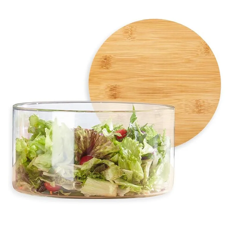 

Transparent glass bowl, salad bowl, high-value fruit plate, dessert soup bowl with lid, tableware, dishes, household
