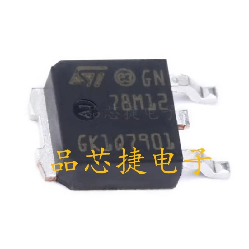 

10pcs/Lot L78M12CDT-TR Marking 78M12 TO-252 (DPAK) LDO 12V Precision 500mA Regulators