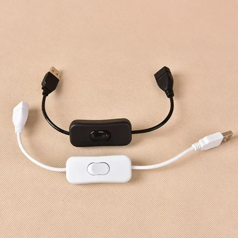 1/2/3Pcs Copper Material USB Cable Male To Female Switch ON OFF Cable Toggle LED Lamp Power Line
