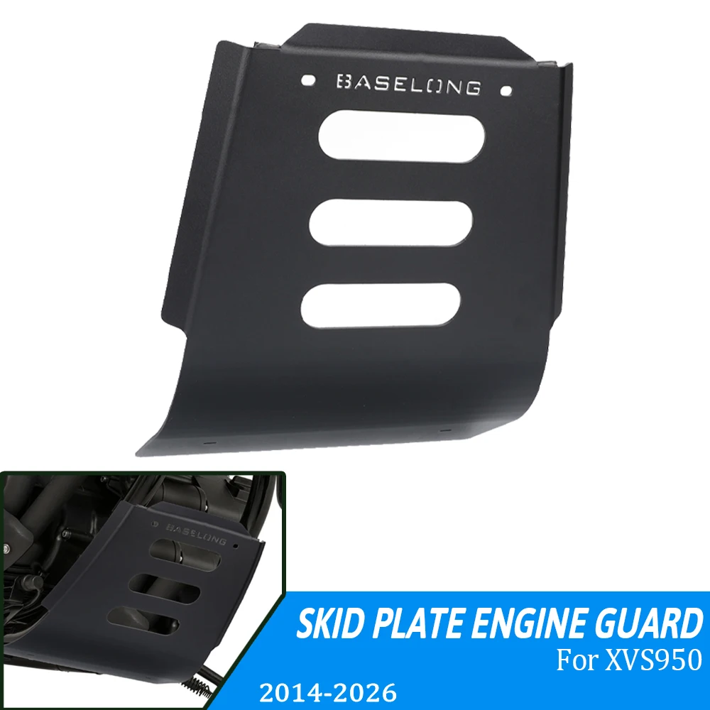 

For YAMAHA SCR950 SCR 950 BOLT XVS 950 XVS950 2014 2015 2016-2026 Motorcycle Aluminum Skid Plate Bash Frame Engine Guard Cover