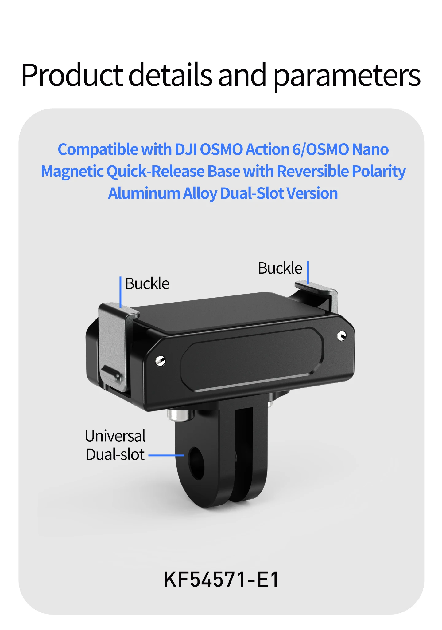 360 drehbarer Stativadapter, magnetische Halterung für DJI Osmo Nano Action 6, Kamera, POV, Vlog, Selfie-Stick, Helm, Schnellwechselhalterung – Detail 20