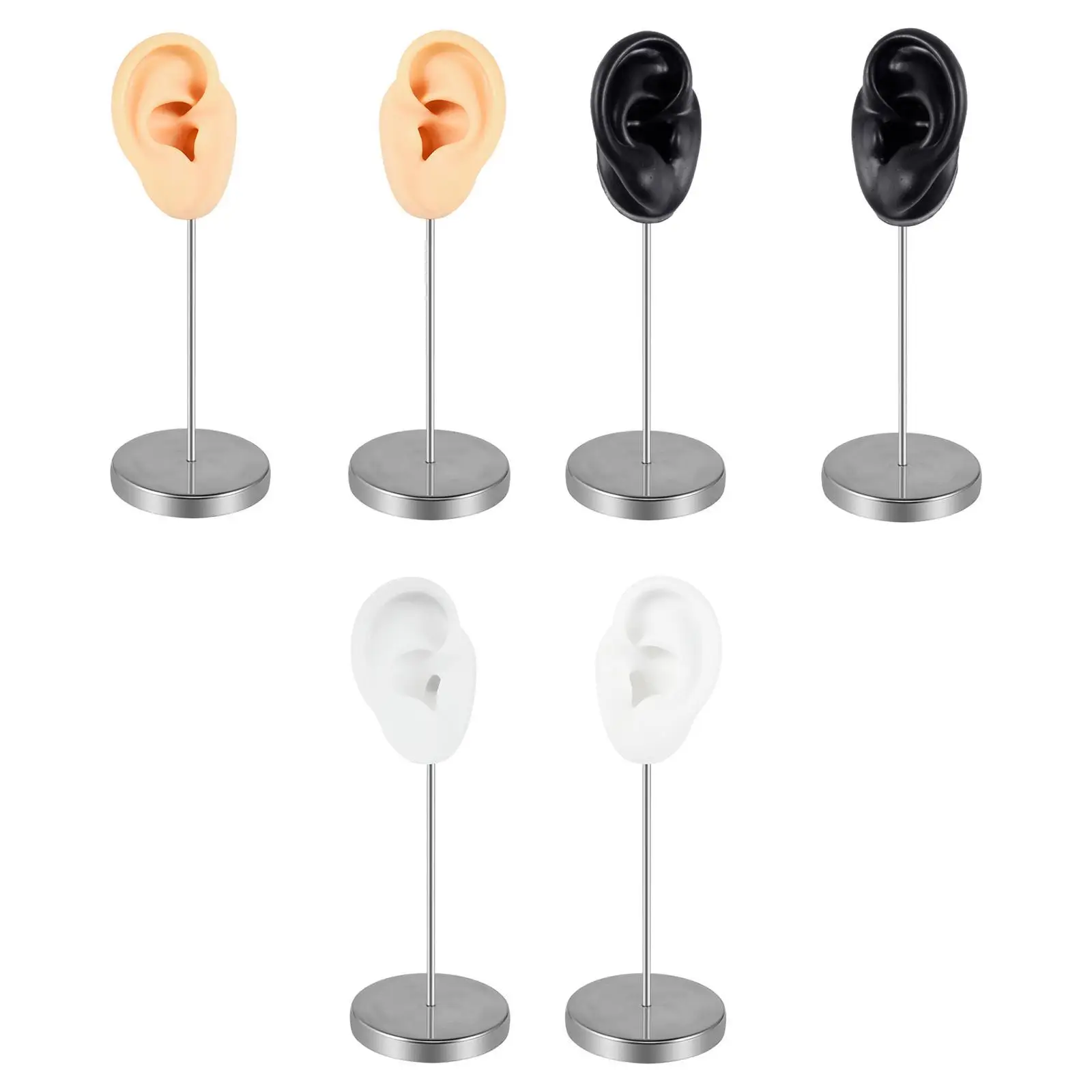 Silicone Ear Model Body Part Realistic Prop Earring Jewelry Display for Selling Birthday Piercing Practice Showcase Retails