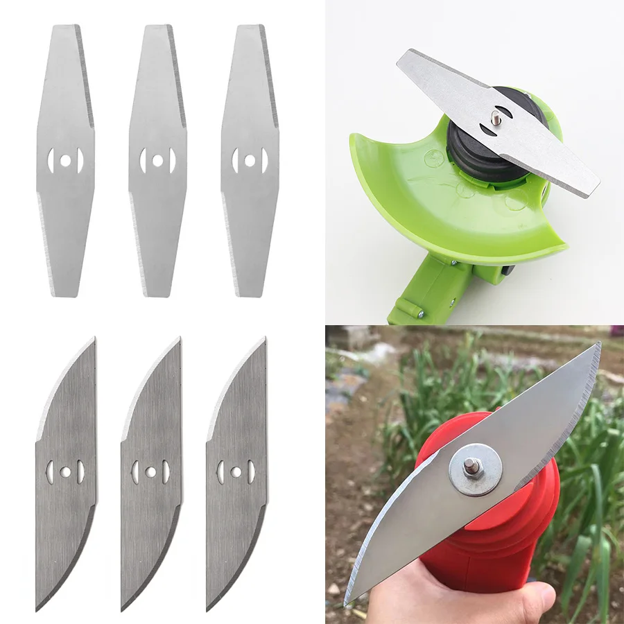 1-4Pcs Lawn Mower Metal Replacement Blades Brushcutter Lawnmower Spare Parts for Hand-Held Lithium Electric Cutting Machine