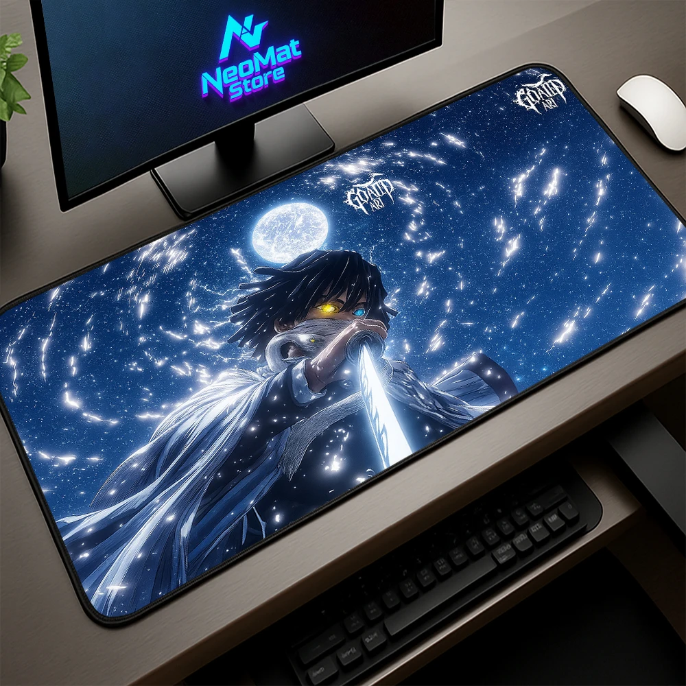 

Anime Mouse Pad Large Playmat Blue Mousepad 900x400 Desktop Accessories Gamer Setup Decoration Big Mousepepad Gaming Mat for Pc