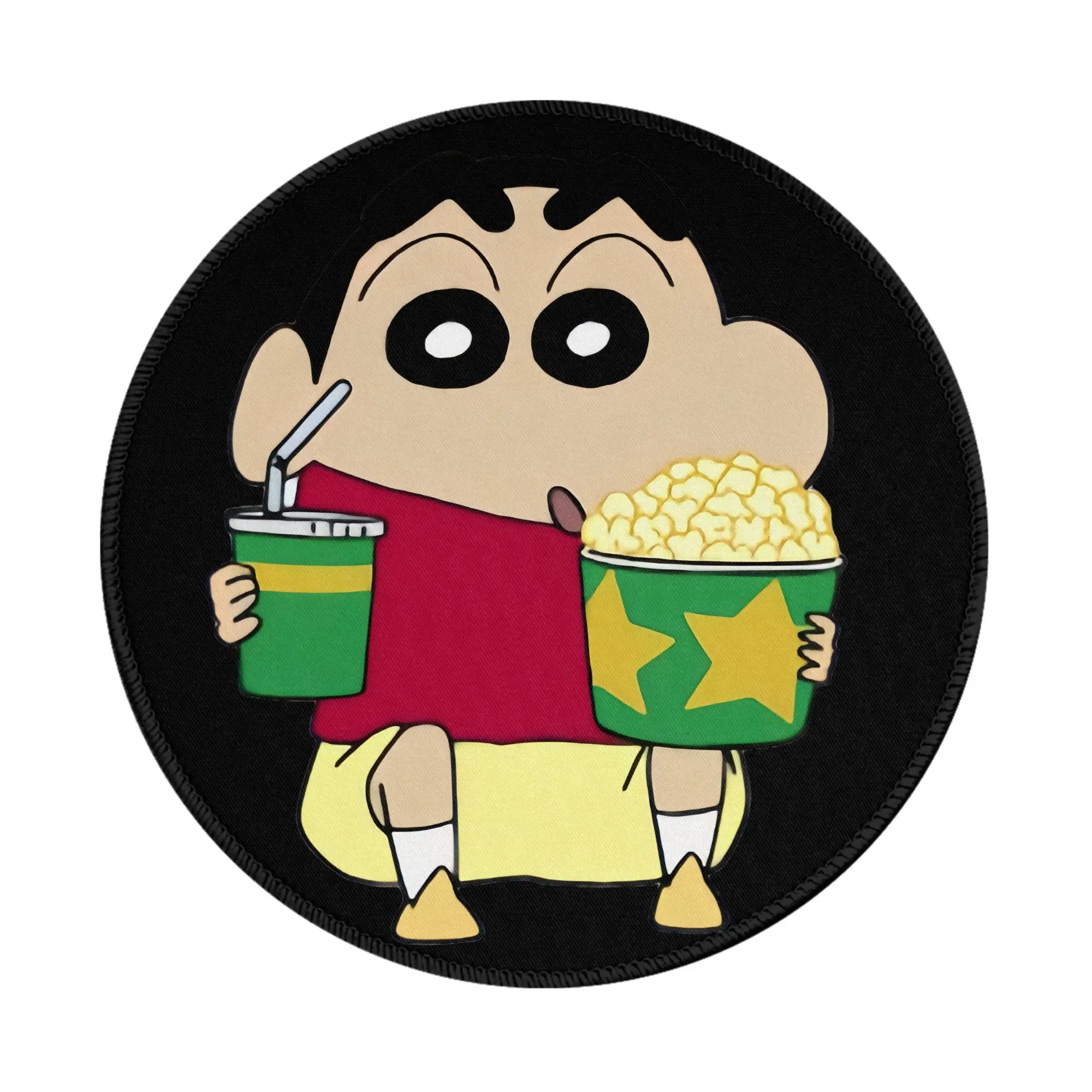 

Crayon Shin Round Mini Mouse Pad Rug Anti-slip Mat Desktop 8in Game Computer Mat Gaming Rubber Mouse Mat