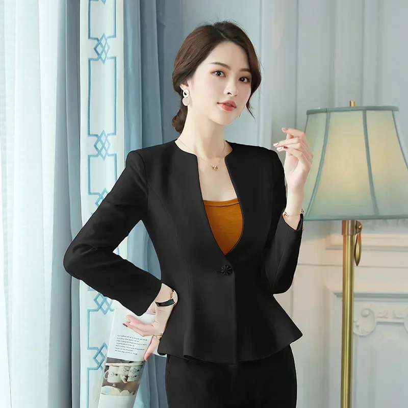 2024 Summer Women White Long Sleeve Blazers Fashion Casual Slim Ladies Blazers