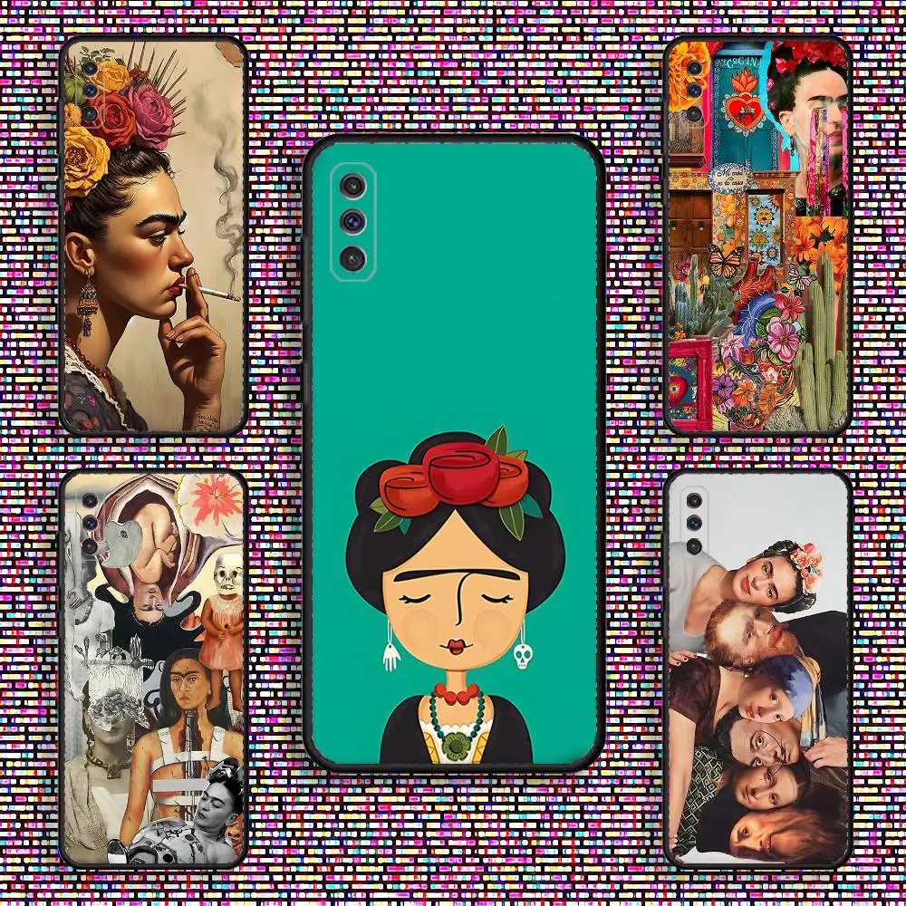 

Mexican Painter Self-portrait Phone Case For Samsung S 25,24,23,22,30,21,10,9,Ultra,Plus,Lite,FE,4,5 G Black Soft Case
