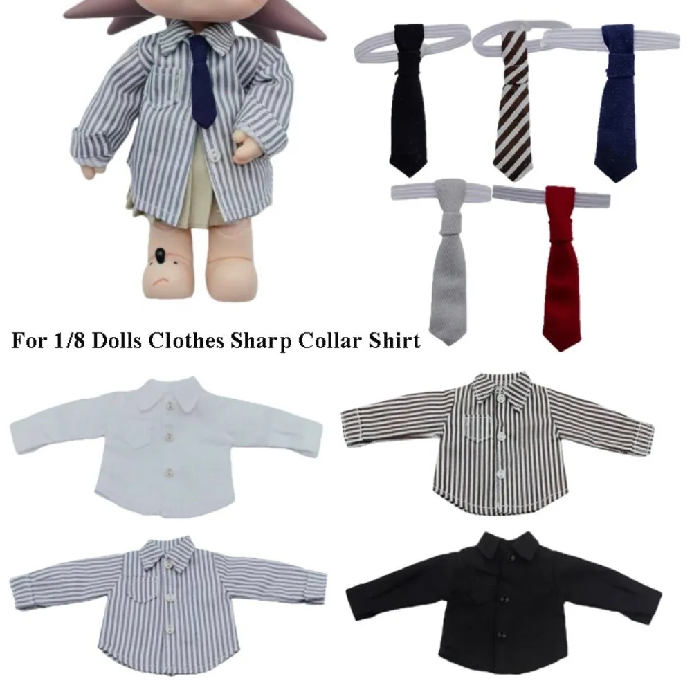 High Quality 2026 New Dolls Clothes Shirt Cute Multicolors Action Figure Doll Stripe Shirt Trendy Doll Clothes For 1/8 Dolls