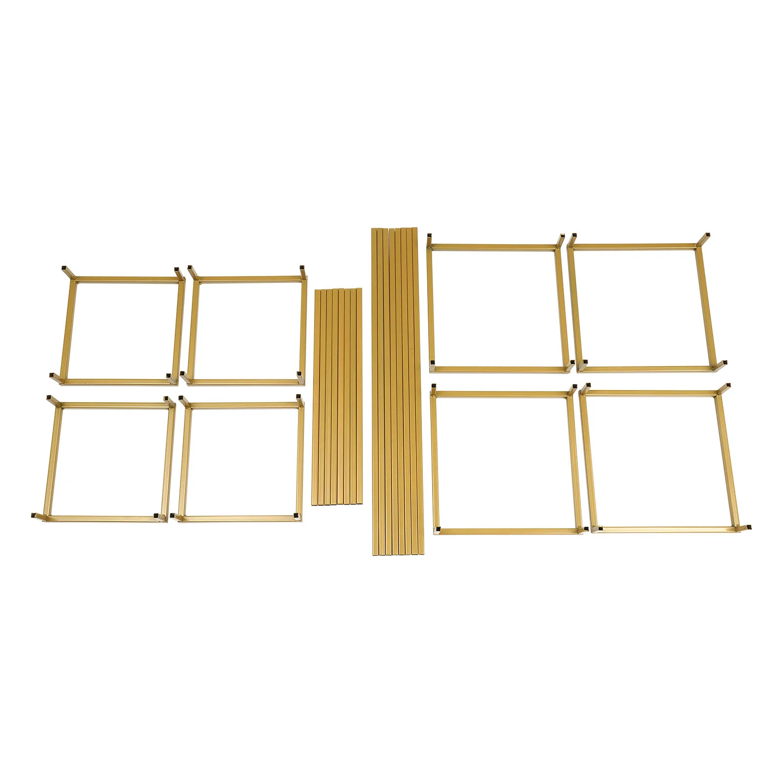 Imagem -06 - Casamento Flor Retangular Coluna Stand Gold Metal Holder Backdrop Rack Decoração 40 Mais 60cm Pcs