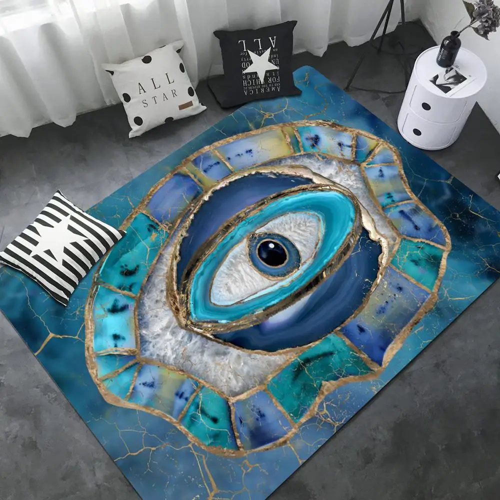 Evil Eye Floor Mat Bathroom Mat Kids Room Bedroom Decoration Balcony Anti-Slip Doormat Living Room Welcome Rug