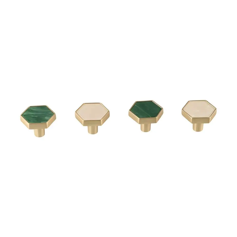 Creativity Single Hole Cabinet Knob Nordic Modern Hexagonal Door Pull Handles Colorful Zinc alloy Drawer Knobs Wardrobe