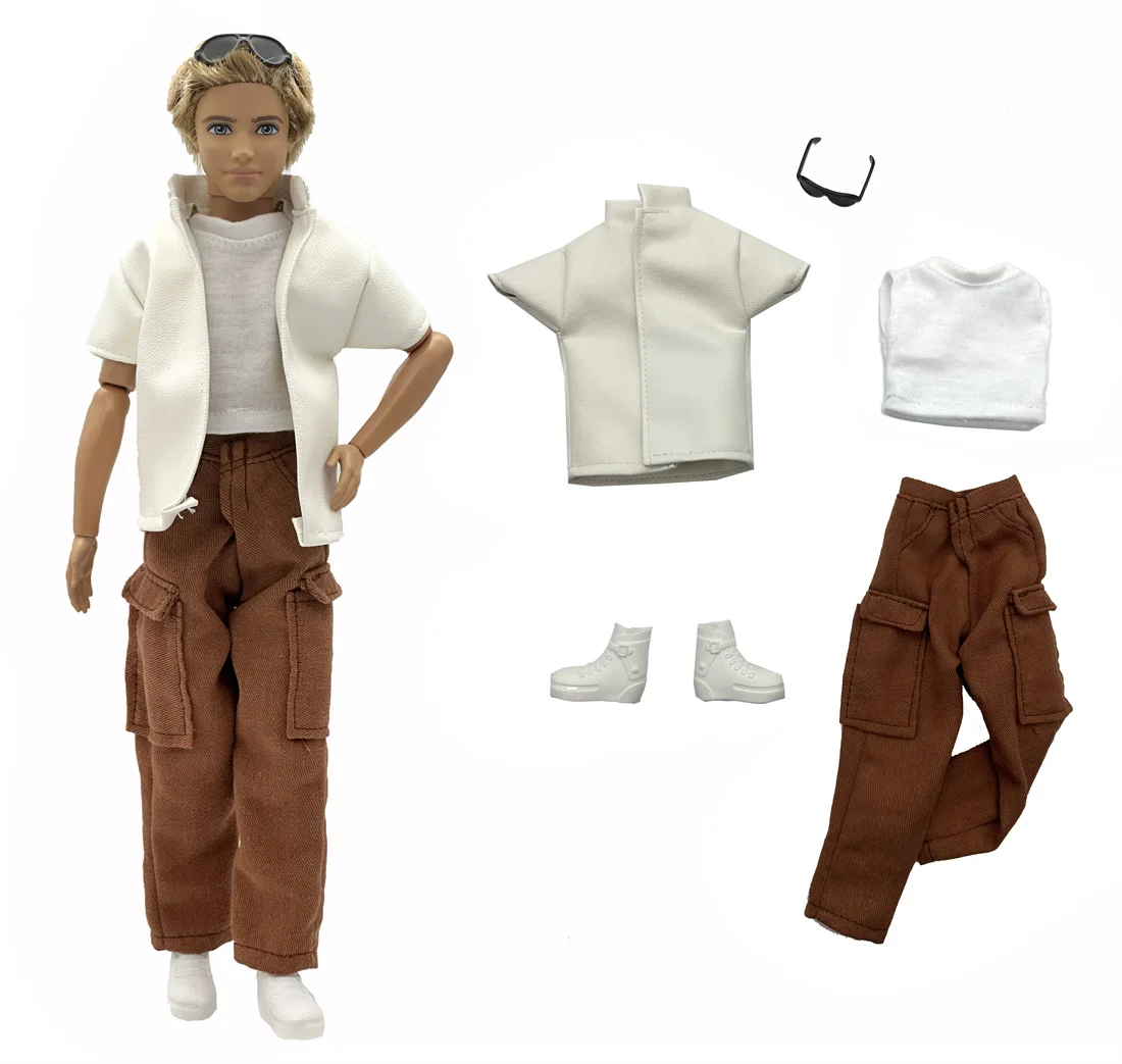 1 Set Ken Cloth Handmade Handsome Doll Accessories Casual Wear Suit for 30cm Ken Doll Kids Gift