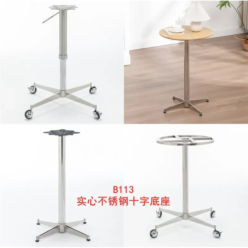 Stainless steel cross foot Imster medieval table with hotel light luxury table foot cross coffee table B113