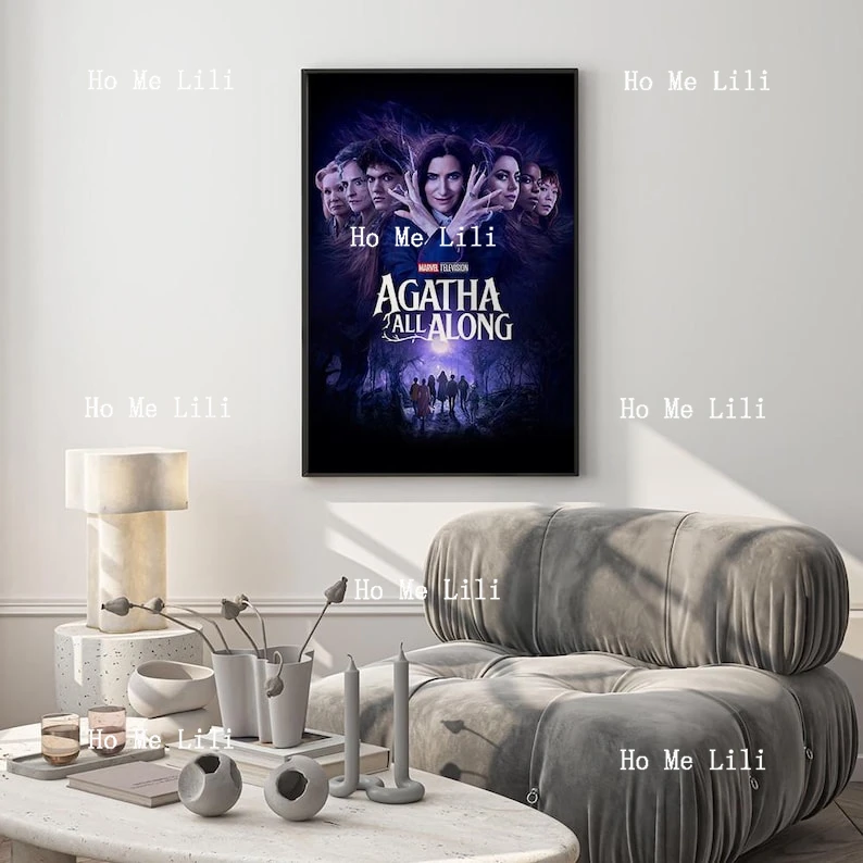 Agatha All Along 2024 Tv Series Movie Poster Room Decor Wall Art Canvas Unframed Print Art Holiday Gifts