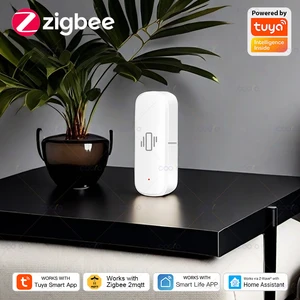 Smart ZigBee Vibration Sensor App Monitor Home Security Protection Motion Shock Alarm Support Tuya Smart Life Zigbee2MQTT
