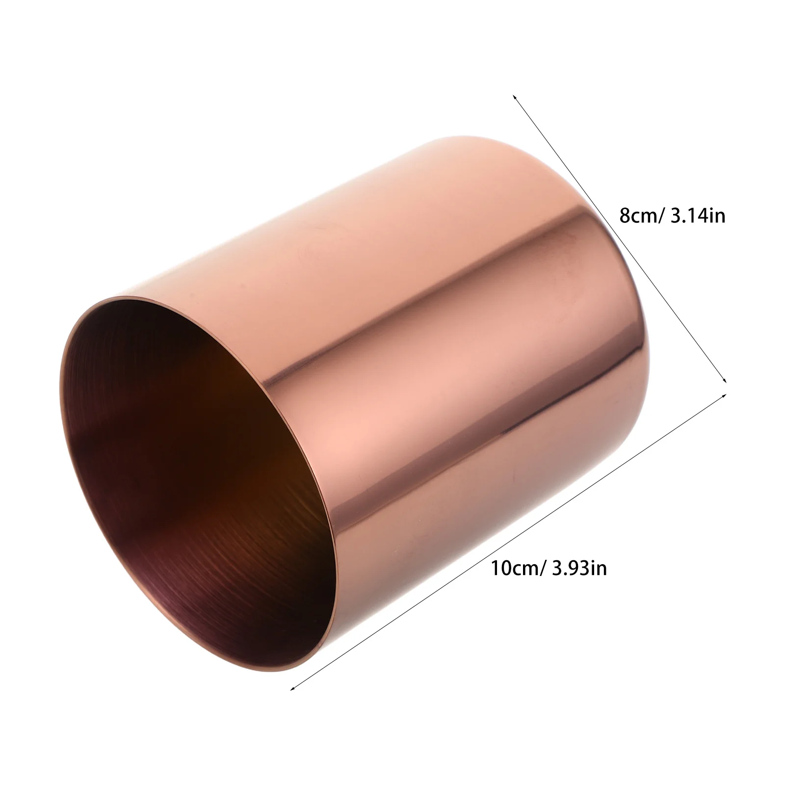 الفولاذ المقاوم للصدأ القلم كوب ارتفع الذهب أسطواني منظم سطح المكتب مكتب القرطاسية تخزين فرشاة للمكياج حامل مزهرية معدنية #3