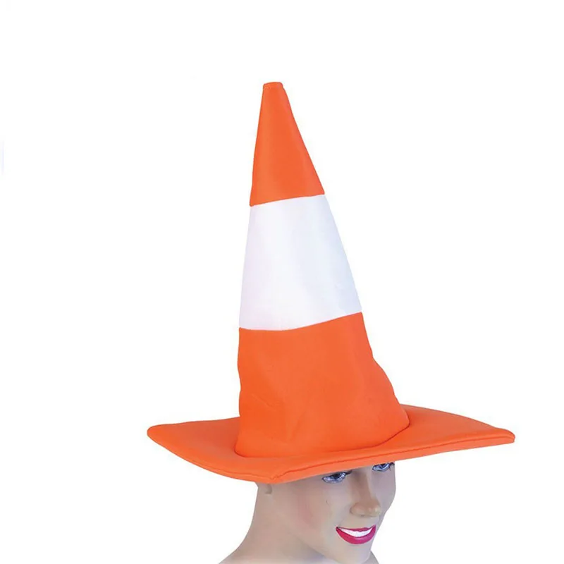 New Funny Foldable Traffic Cone Hat Dress Up Masquerade Stage Hat Role Play All Age Halloween Costume Funny Hat Cosplay Event 6
