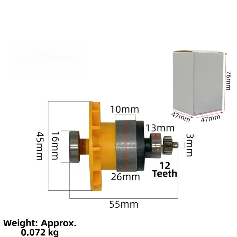 Red Brushless Motor 12 Tooth 16.8V 21V Replacement Rotor For Cordless Drill Power Tool Repair Spare Part High Torque