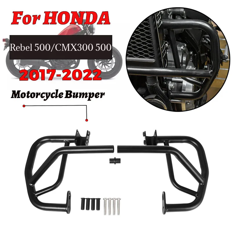 

MTKRACING For HONDA Rebel 500 CMX500 CMX300 CMX 300 500 2017-2022 Motorcycle Bumper Engine Guard Crash Bar Frame Protector